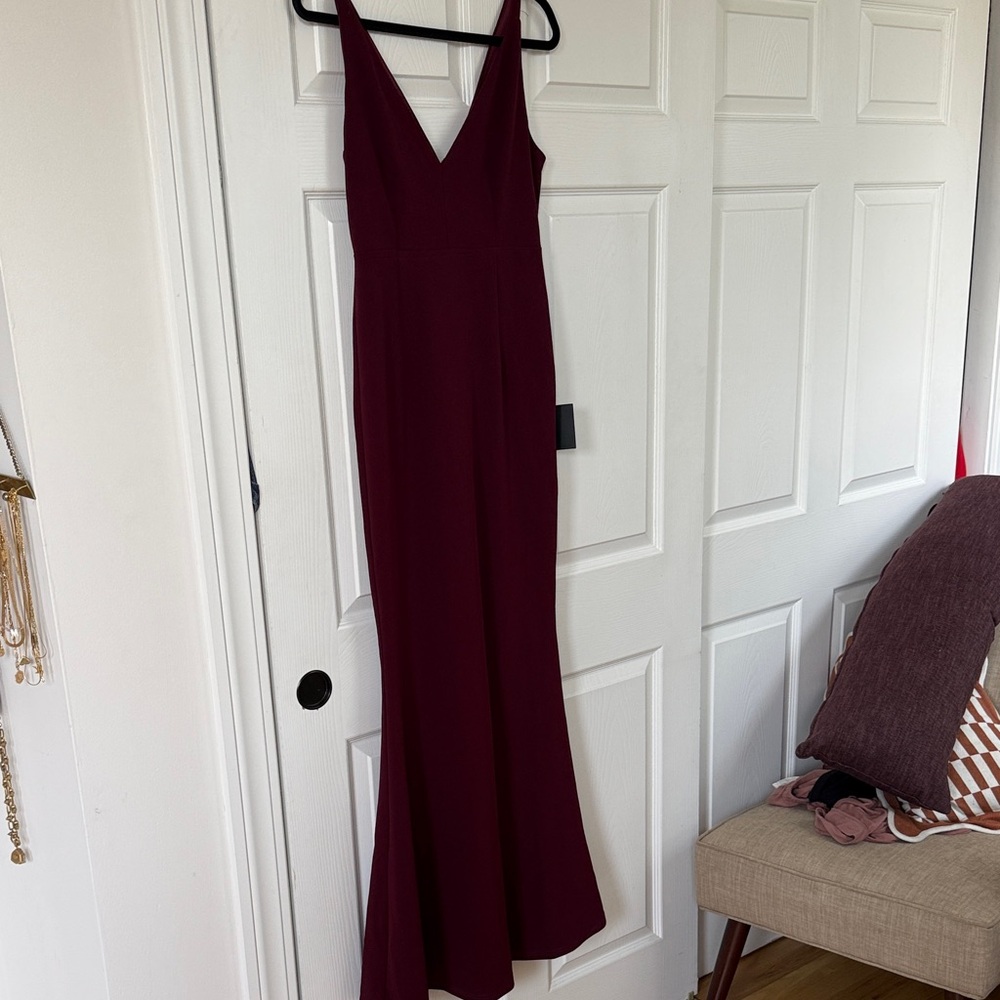 NWT Lulus Burgundy Long Dress